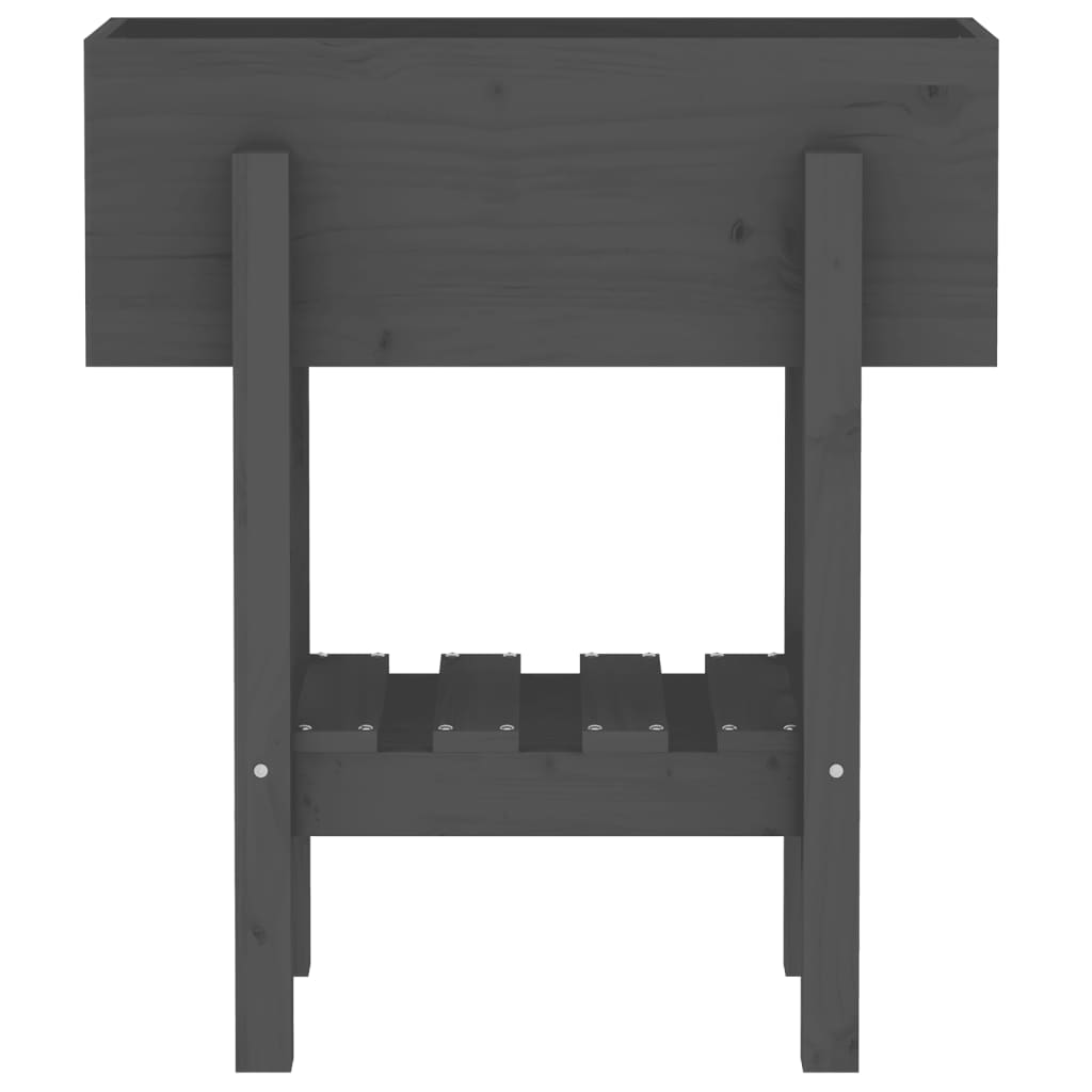 Vrtna sadilica siva 62 x 30 x 69 cm od masivne borovine