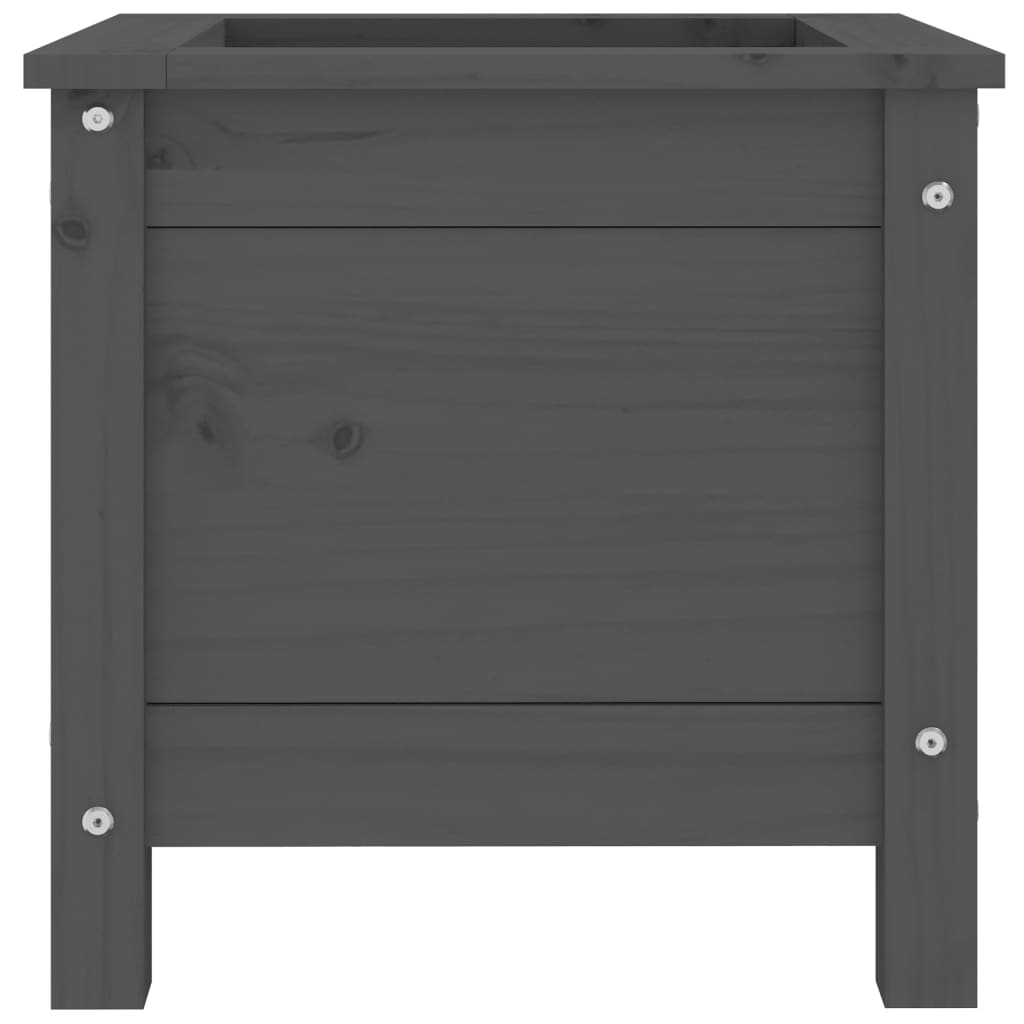 Vrtna sadilica siva 40 x 40 x 39 cm od masivne borovine