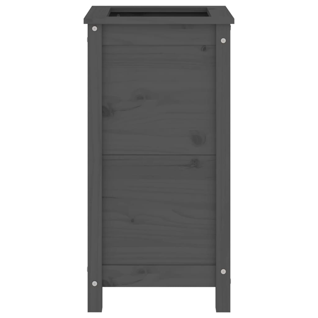 Vrtna sadilica siva 40 x 40 x 78 cm od masivne borovine