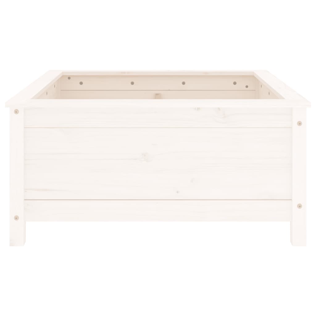 Vrtna sadilica bijela 82,5 x 82,5 x 39 cm od masivne borovine