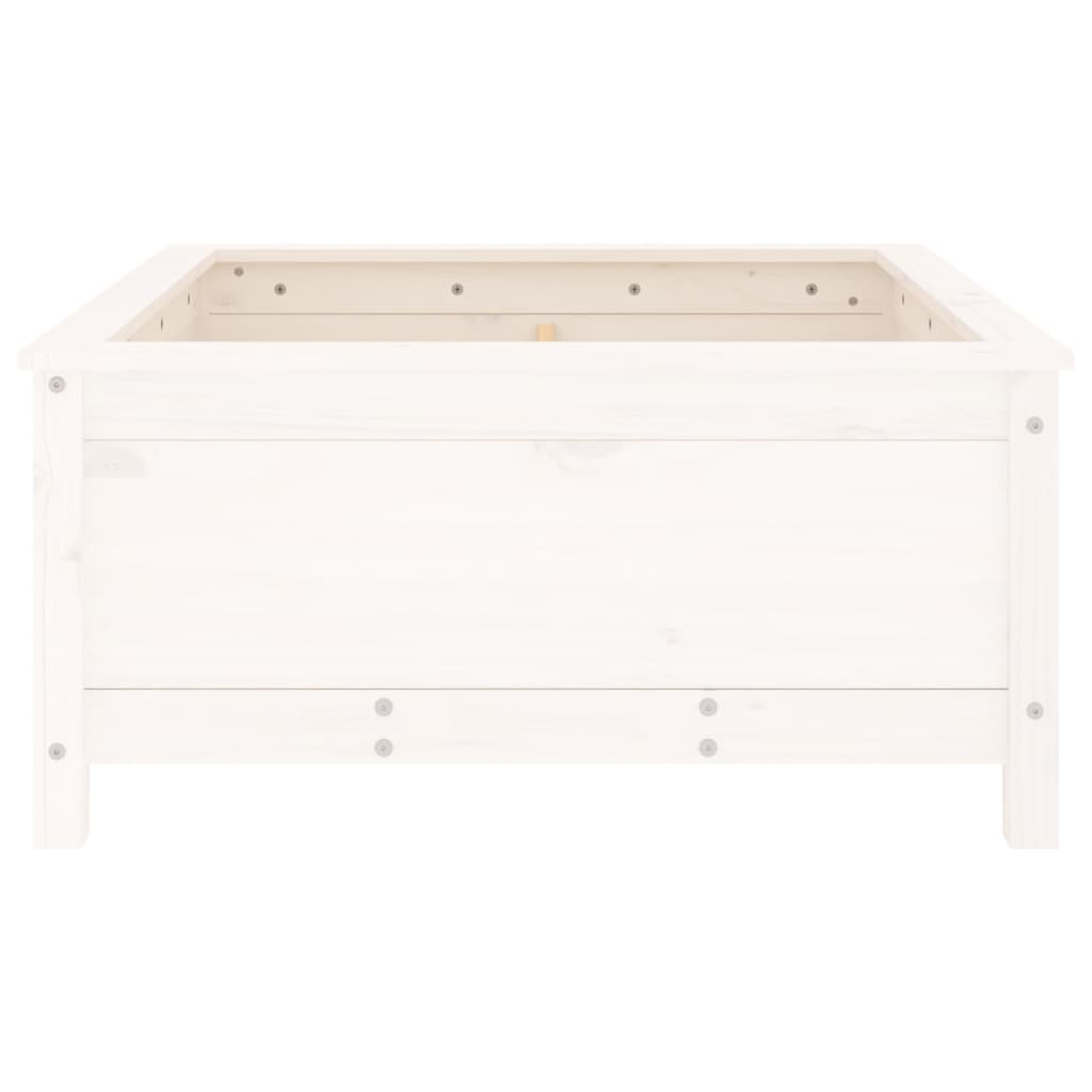 Vrtna sadilica bijela 82,5 x 82,5 x 39 cm od masivne borovine