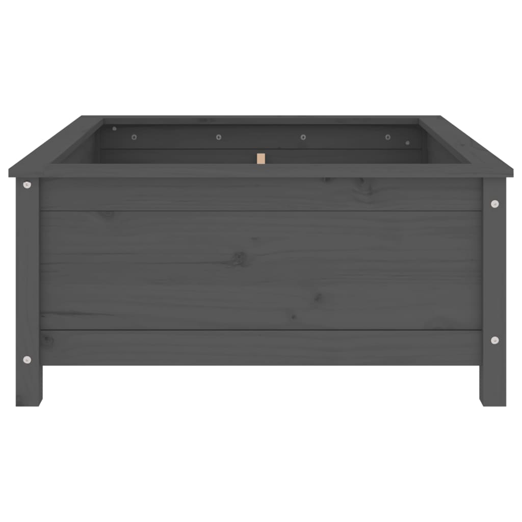 Vrtna sadilica siva 82,5 x 82,5 x 39 cm od masivne borovine