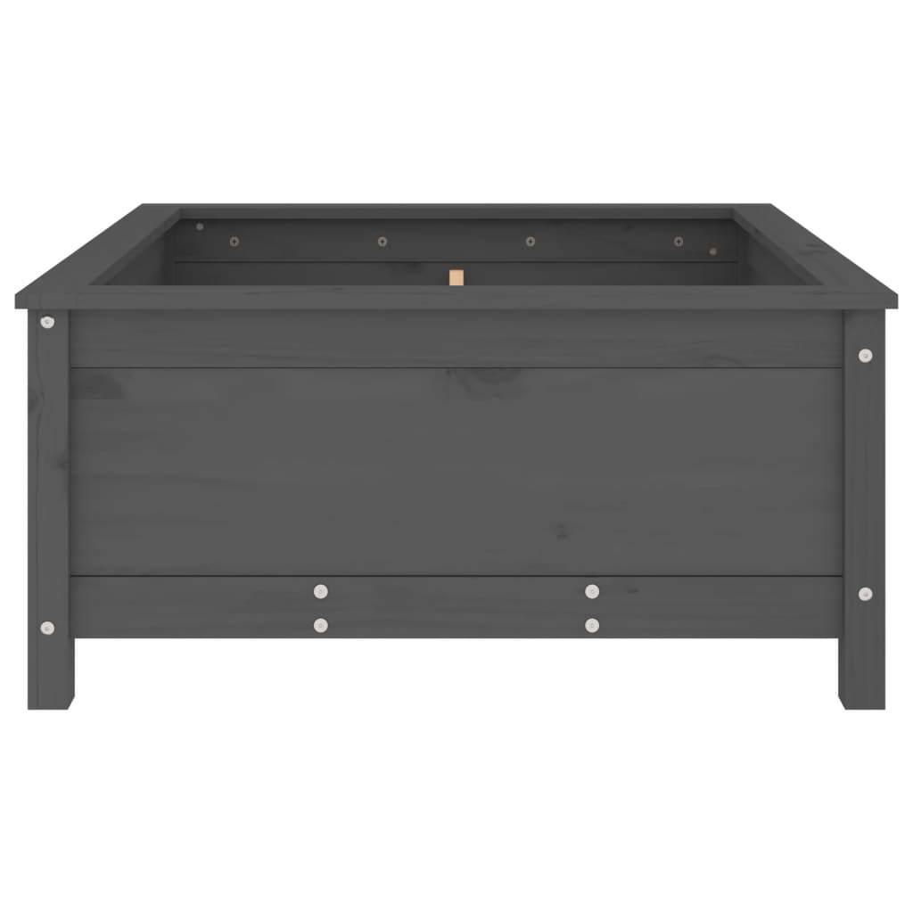 Vrtna sadilica siva 82,5 x 82,5 x 39 cm od masivne borovine