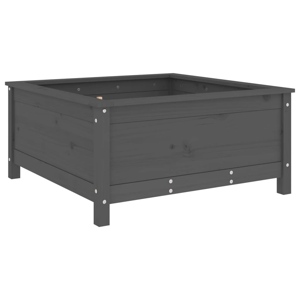 Vrtna sadilica siva 82,5 x 82,5 x 39 cm od masivne borovine