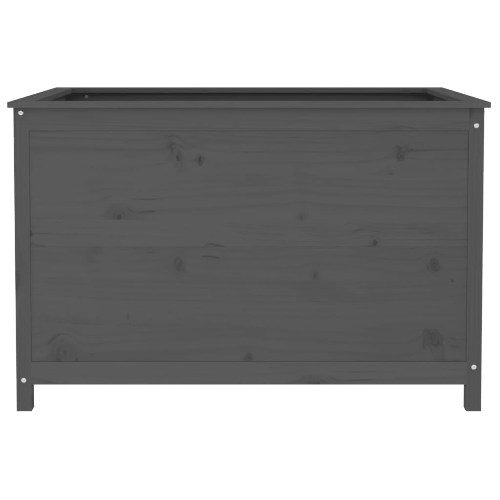 Povišena vrtna gredica siva 119,5x82,5x78 cm masivna borovina