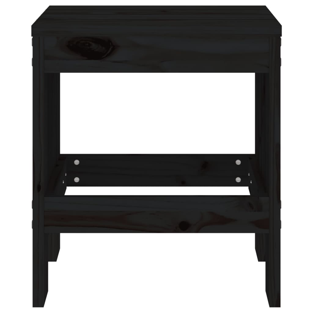 Vrtni stolci 2 kom crni 40 x 36 x 45 cm od masivne borovine