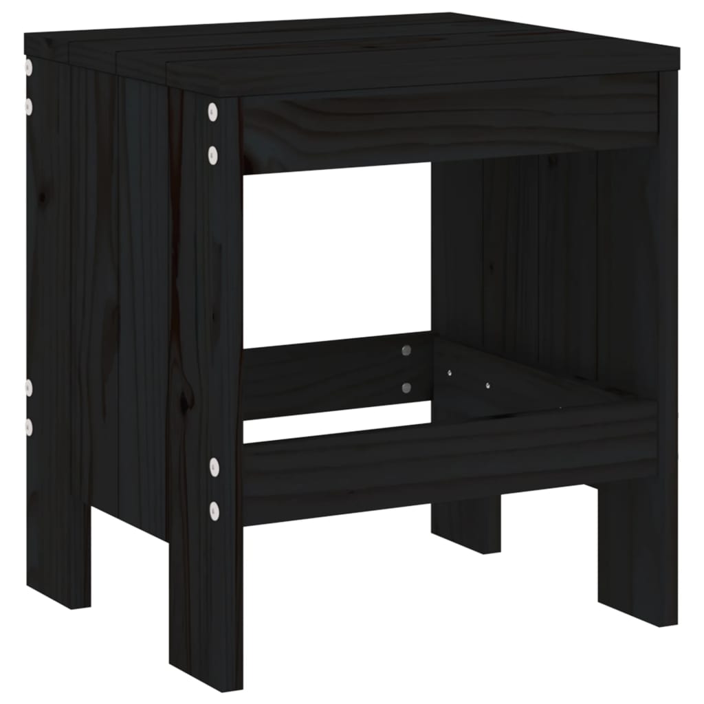 Vrtni stolci 2 kom crni 40 x 36 x 45 cm od masivne borovine