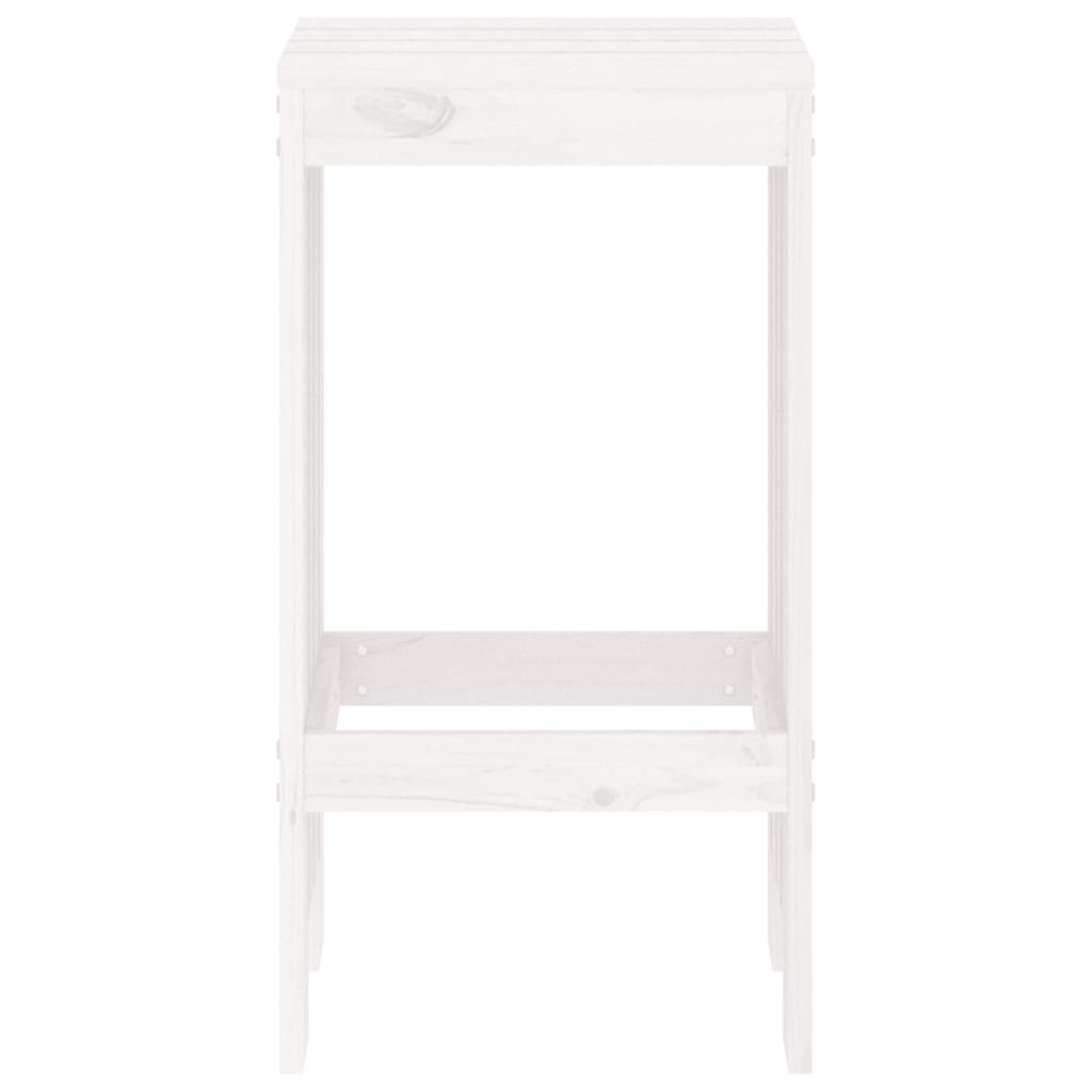 Barski stolci 2 kom bijeli 40 x 36 x 75 cm od masivne borovine