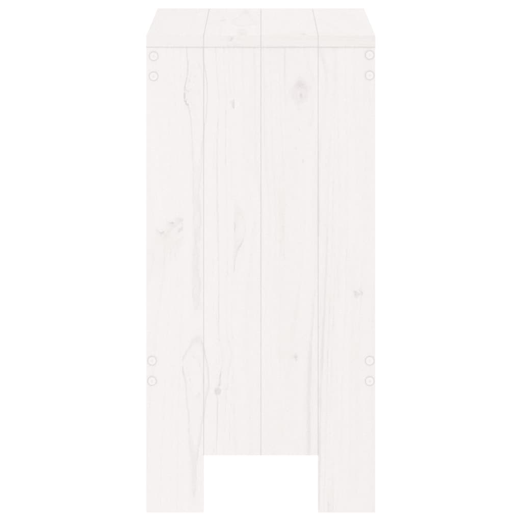 Barski stolci 2 kom bijeli 40 x 36 x 75 cm od masivne borovine