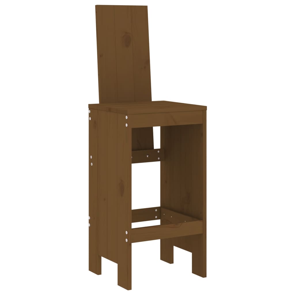 Barski stolci 2 kom boja meda 40 x 42 x 120 cm masivna borovina