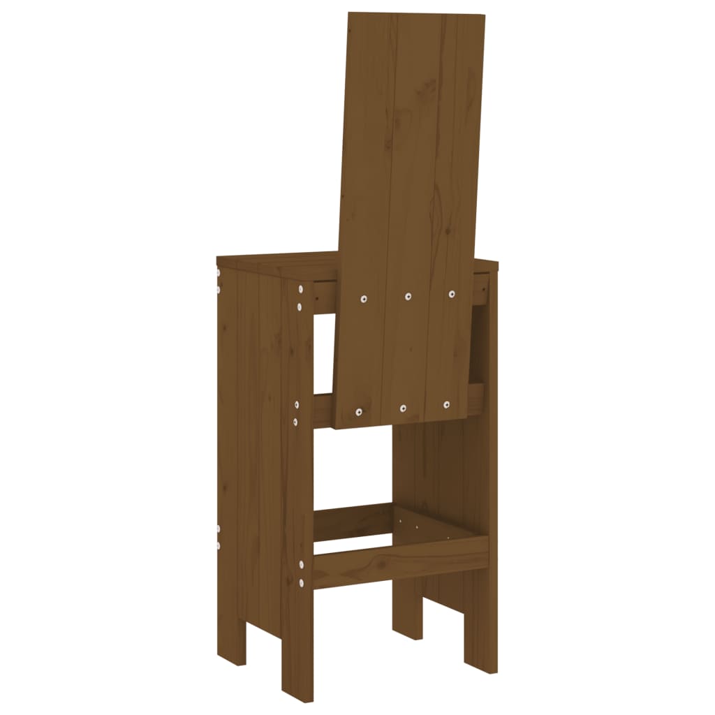 Barski stolci 2 kom boja meda 40 x 42 x 120 cm masivna borovina