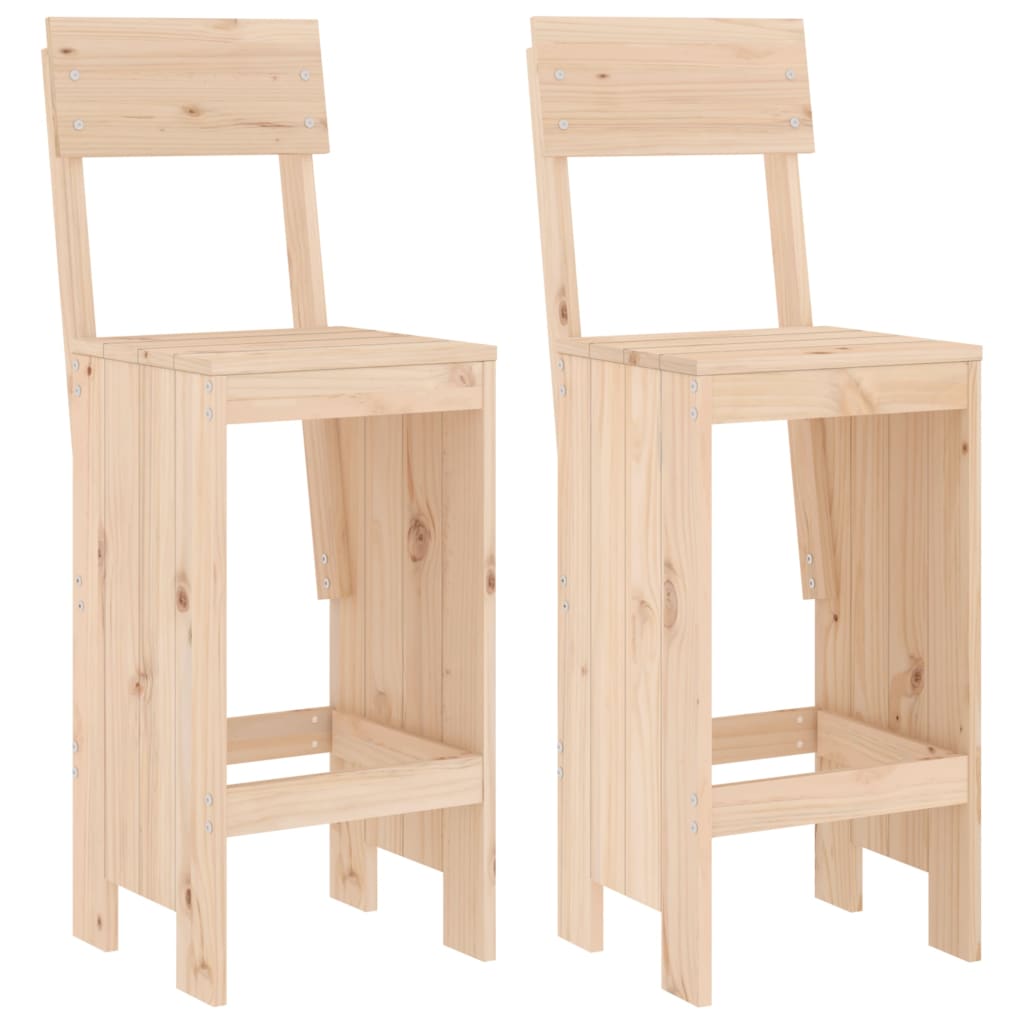 Barski stolci 2 kom 40 x 48,5 x 115,5 cm od masivne borovine