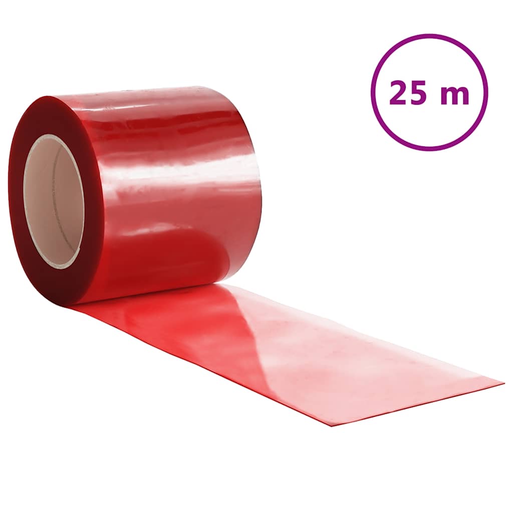 Zavjesa za vrata crvena 200 mm x 1,6 mm 25 m PVC