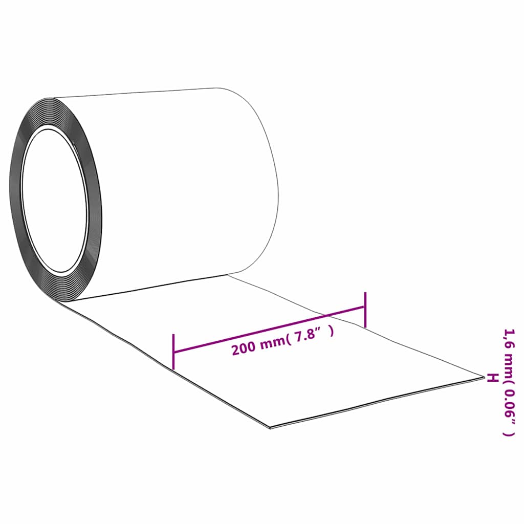 Zavjesa za vrata crvena 200 mm x 1,6 mm 25 m PVC