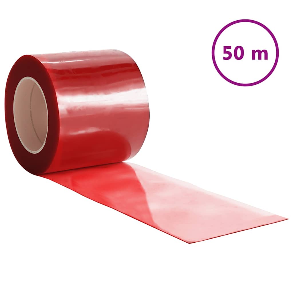 Zavjesa za vrata crvena 200 mm x 1,6 mm 50 m PVC