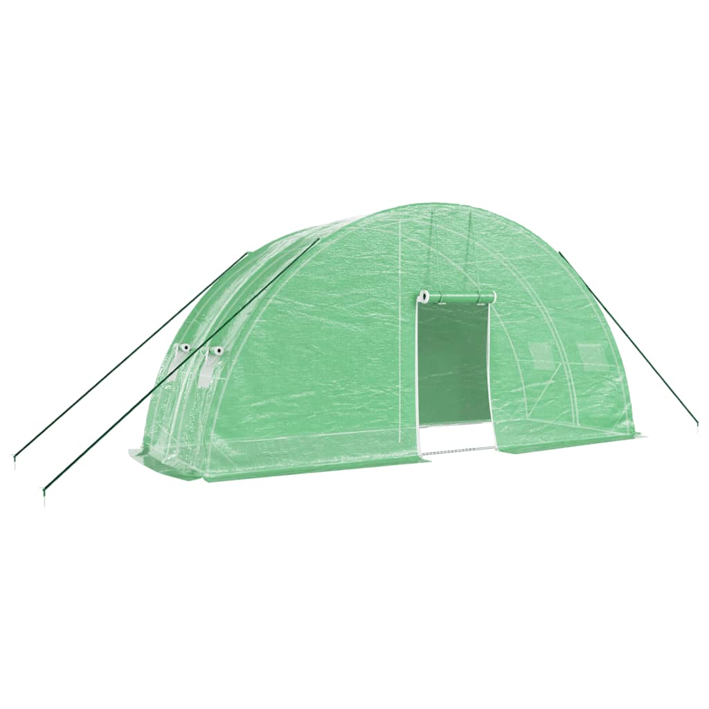 Plastenik s čeličnim okvirom zeleni 12 m² 6 x 2 x 2,85 m