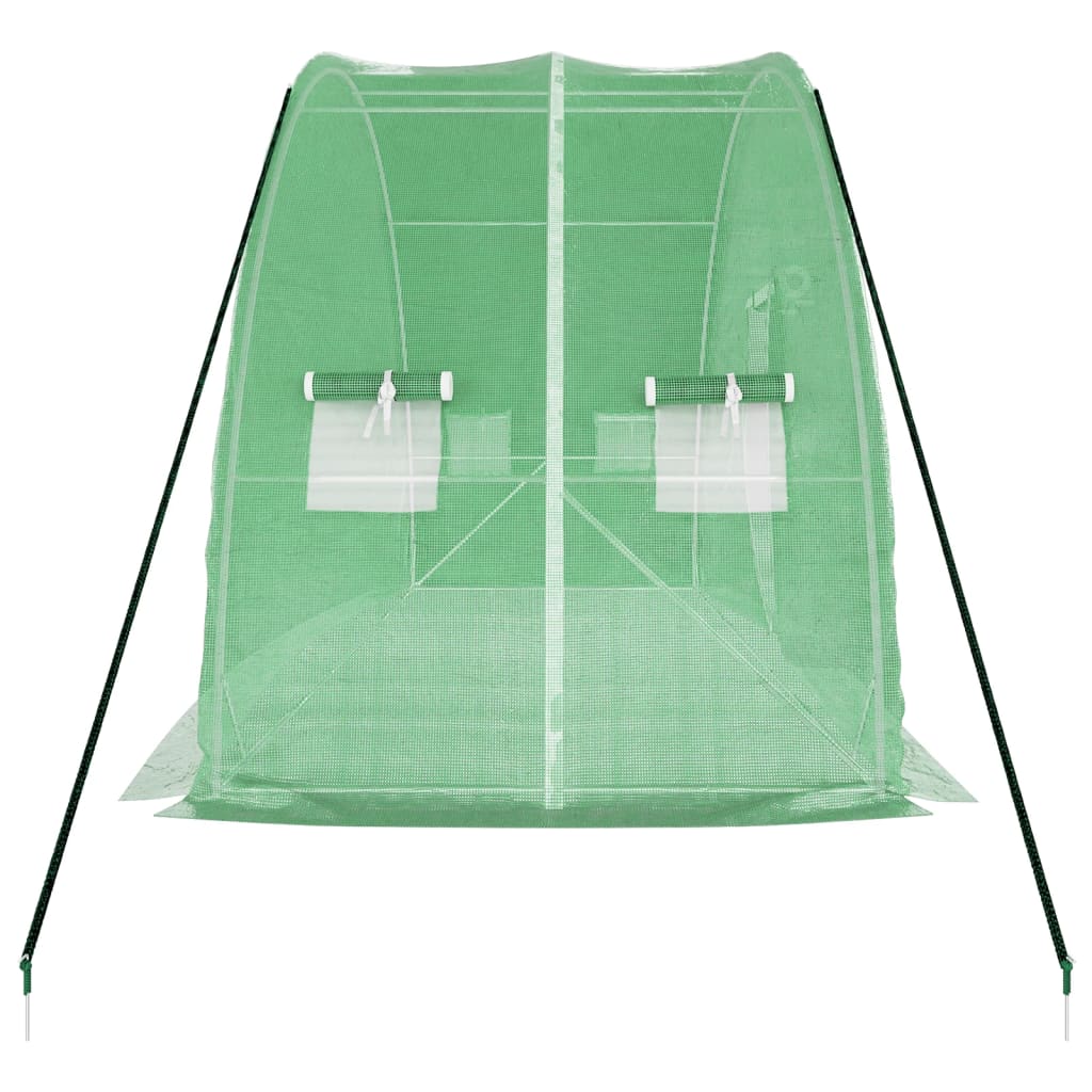 Plastenik s čeličnim okvirom zeleni 12 m² 6 x 2 x 2,85 m