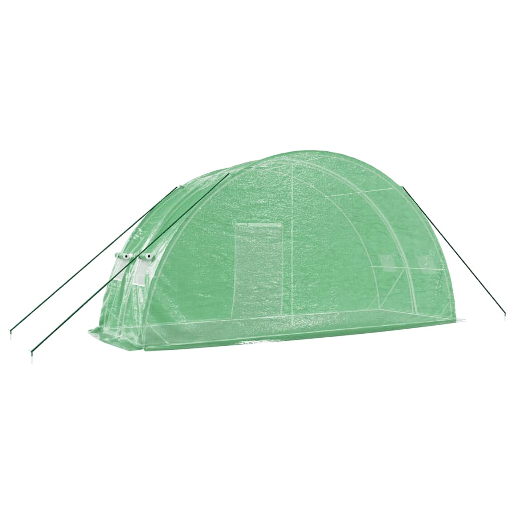 Plastenik s čeličnim okvirom zeleni 12 m² 6 x 2 x 2,85 m