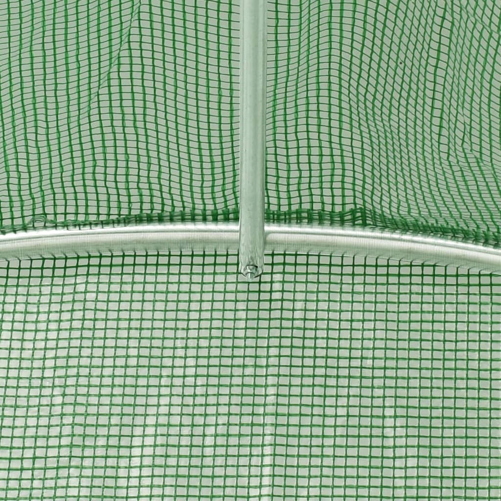 Plastenik s čeličnim okvirom zeleni 12 m² 6 x 2 x 2,85 m