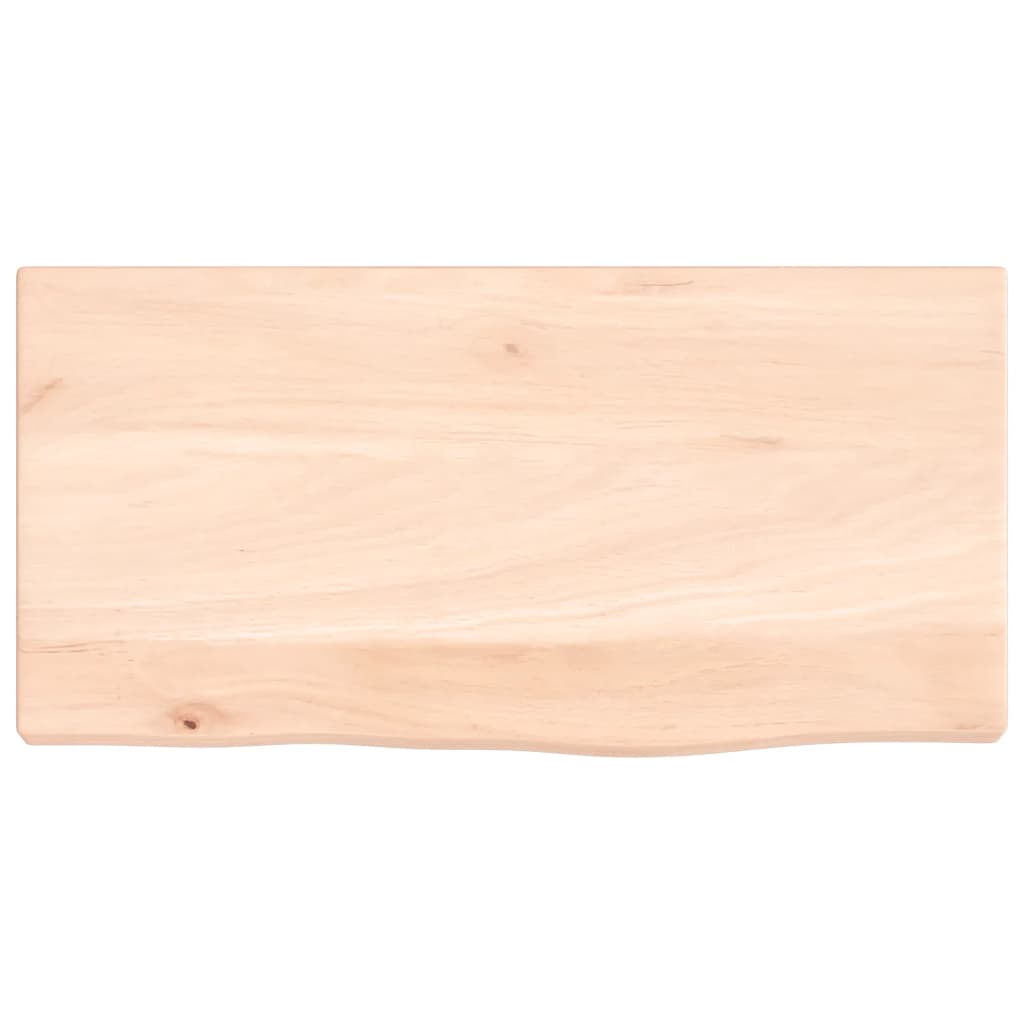 Zidna polica 40 x 20 x 2 cm od neobrađene masivne hrastovine