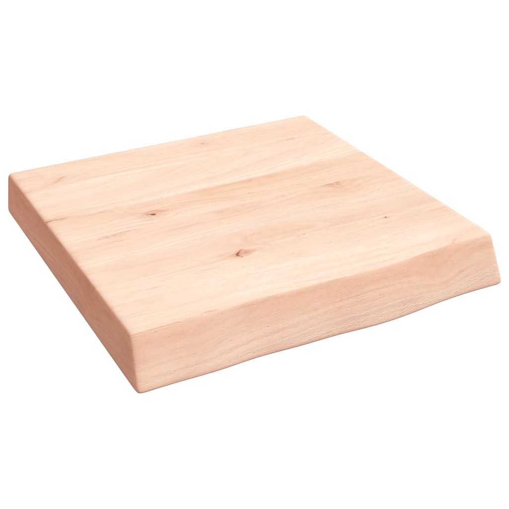 Zidna polica 40x40x(2-6) cm neobrađena masivna hrastovina