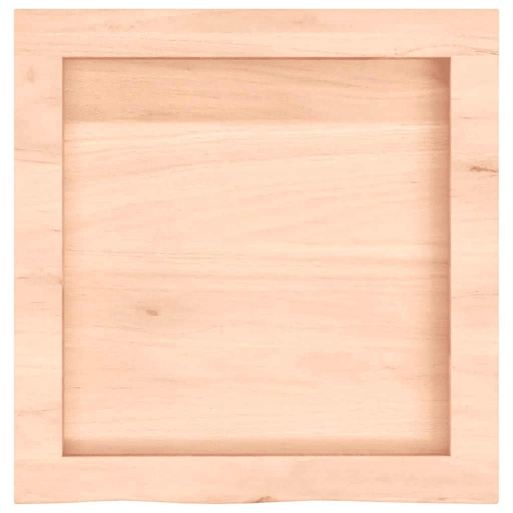 Zidna polica 40x40x(2-6) cm neobrađena masivna hrastovina