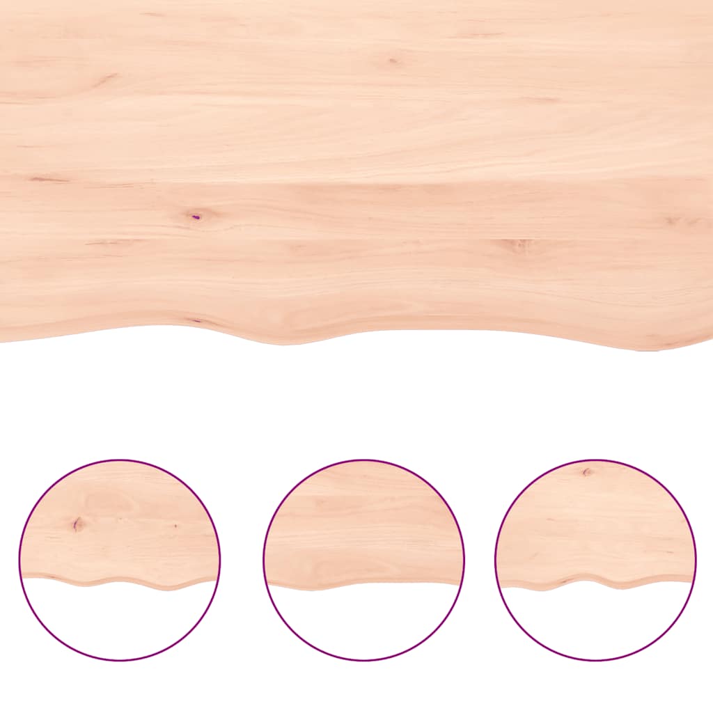 Zidna polica 40x40x(2-6) cm neobrađena masivna hrastovina