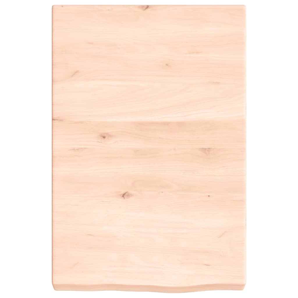 Zidna polica 40 x 60 x (2 - 6) cm neobrađena masivna hrastovina