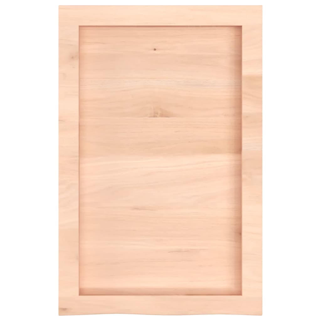 Zidna polica 40 x 60 x (2 - 6) cm neobrađena masivna hrastovina