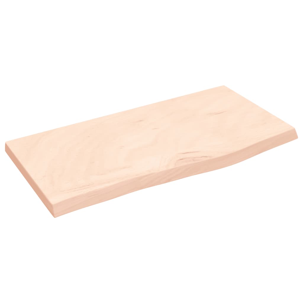 Zidna polica 60x30x(2-4) cm neobrađena masivna hrastovina