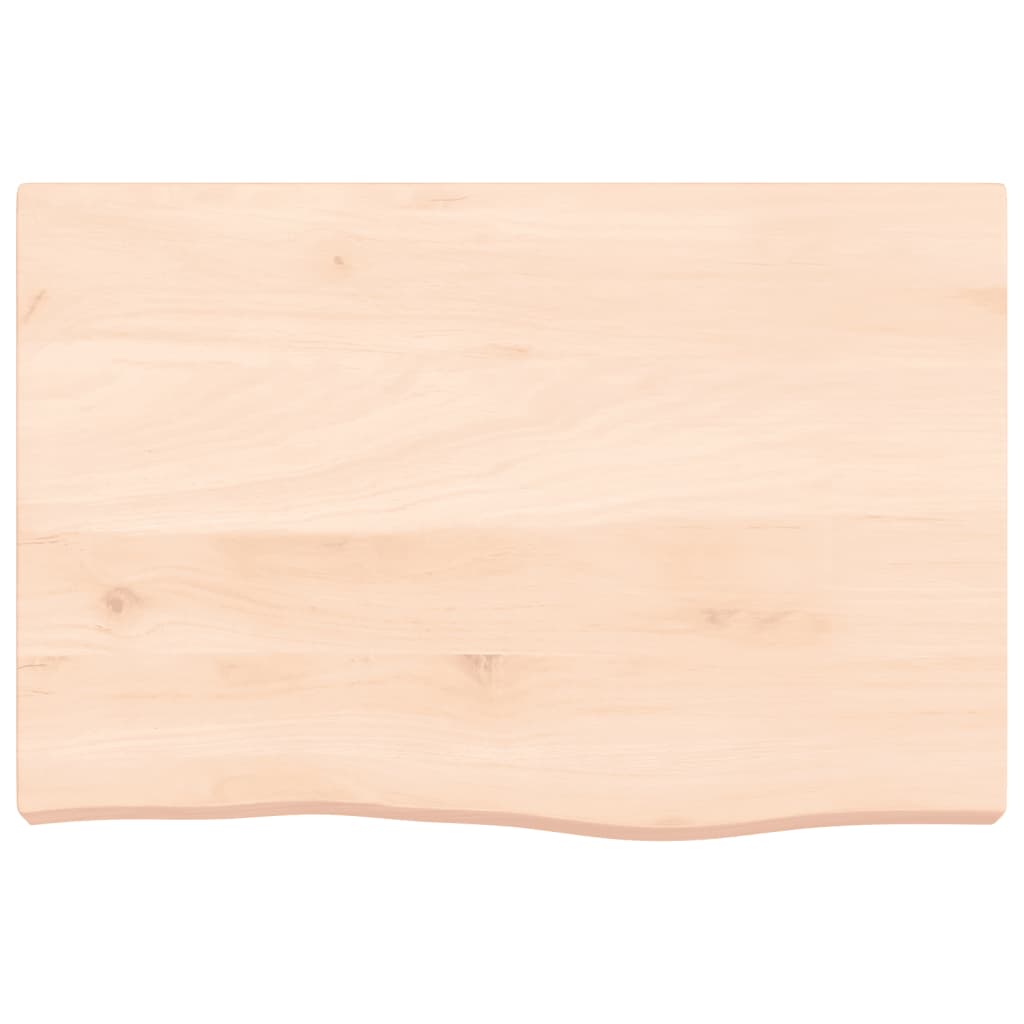 Zidna polica 60 x 40 x (2-6) cm neobrađena masivna hrastovina