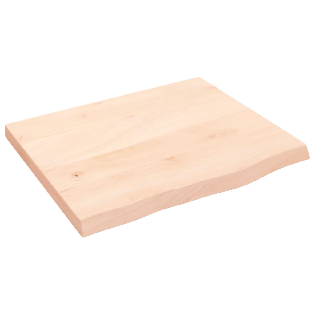 Zidna polica 60x50x(2-4) cm neobrađena masivna hrastovina