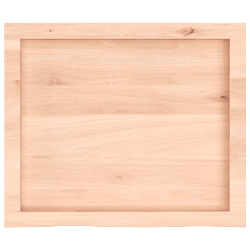 Zidna polica 60 x 50 x (2-6) cm neobrađena masivna hrastovina