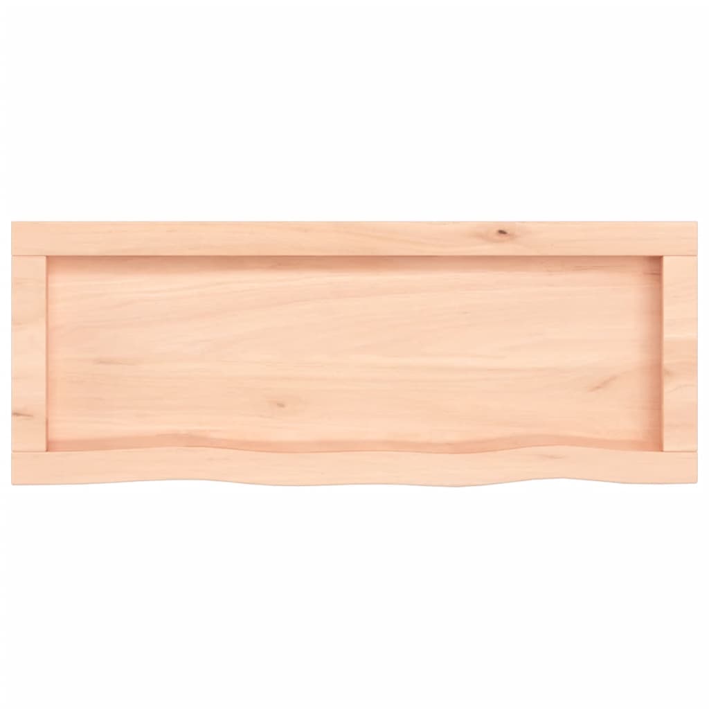 Zidna polica 80x30x(2-4) cm neobrađena masivna hrastovina