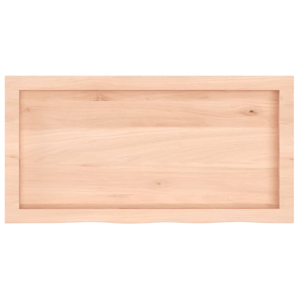 Zidna polica 80x40x(2-4) cm neobrađena masivna hrastovina