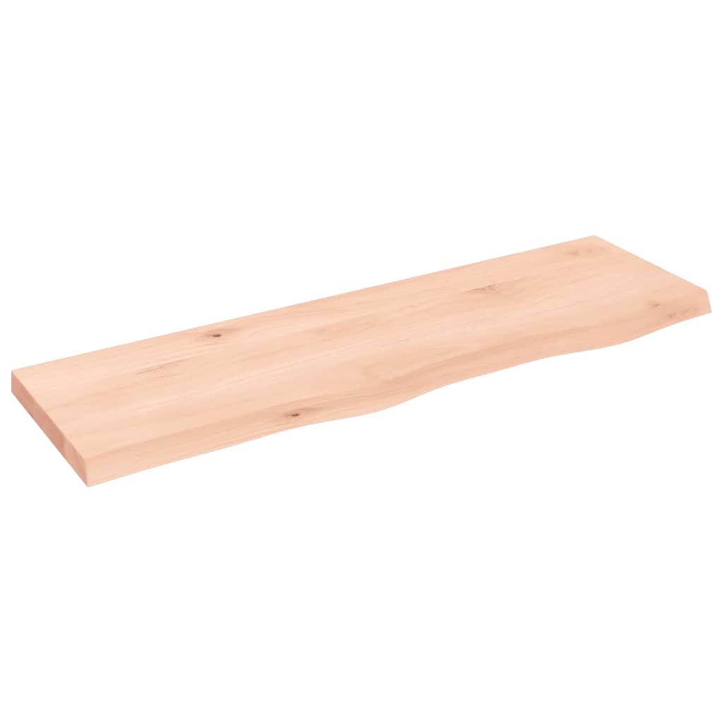 Zidna polica 100x30x(2-4) cm neobrađena masivna hrastovina