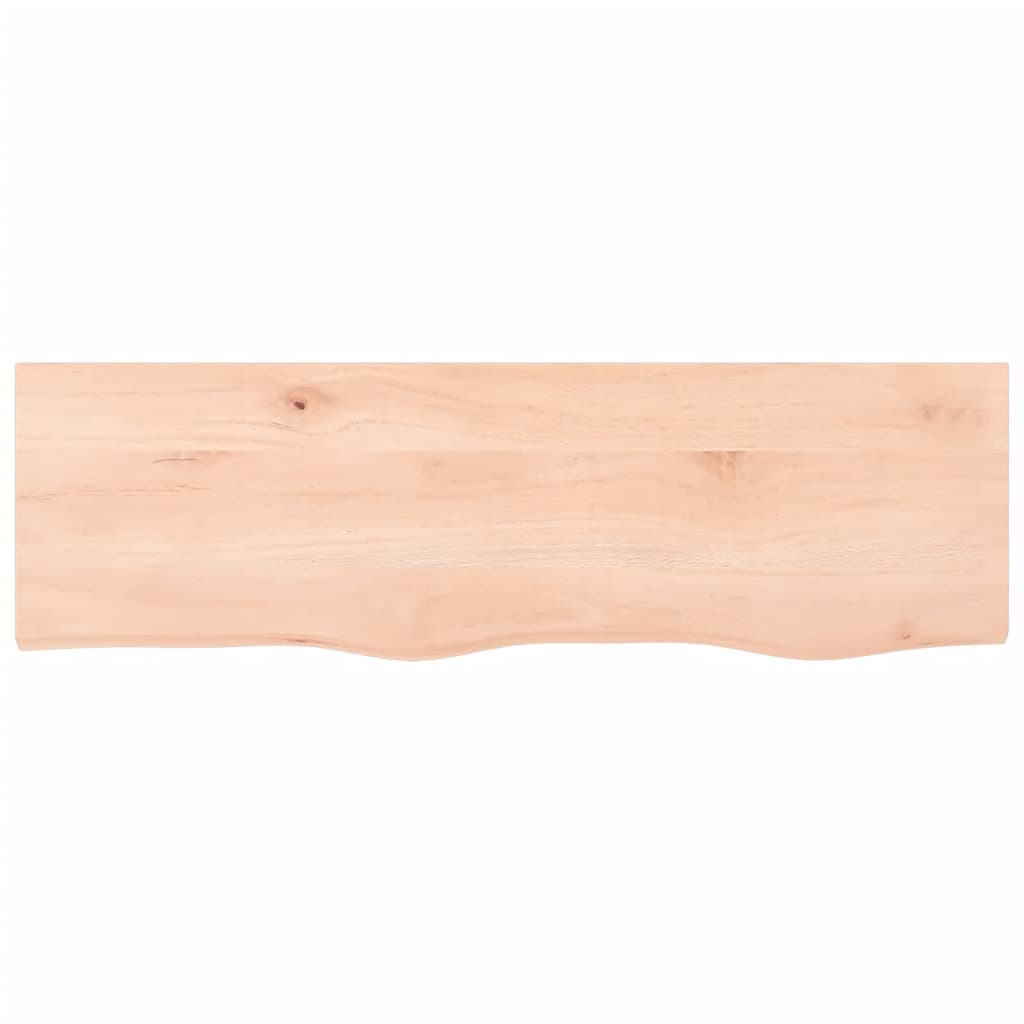 Zidna polica 100x30x(2-4) cm neobrađena masivna hrastovina