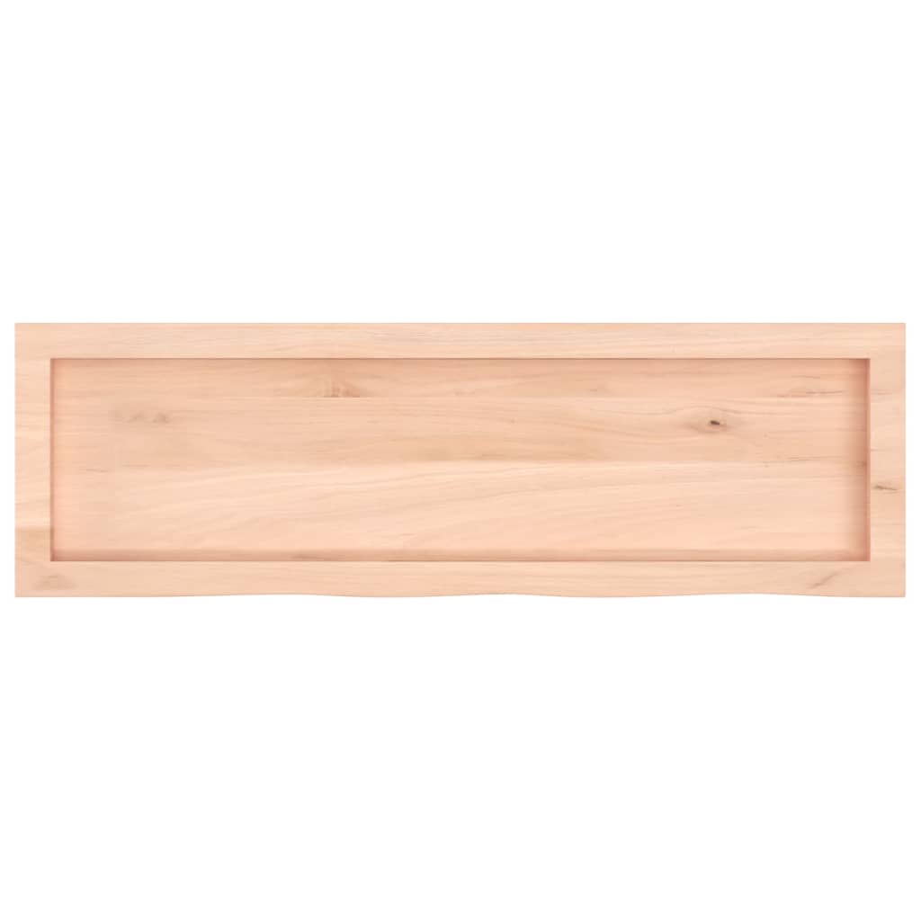 Zidna polica 100x30x(2-4) cm neobrađena masivna hrastovina