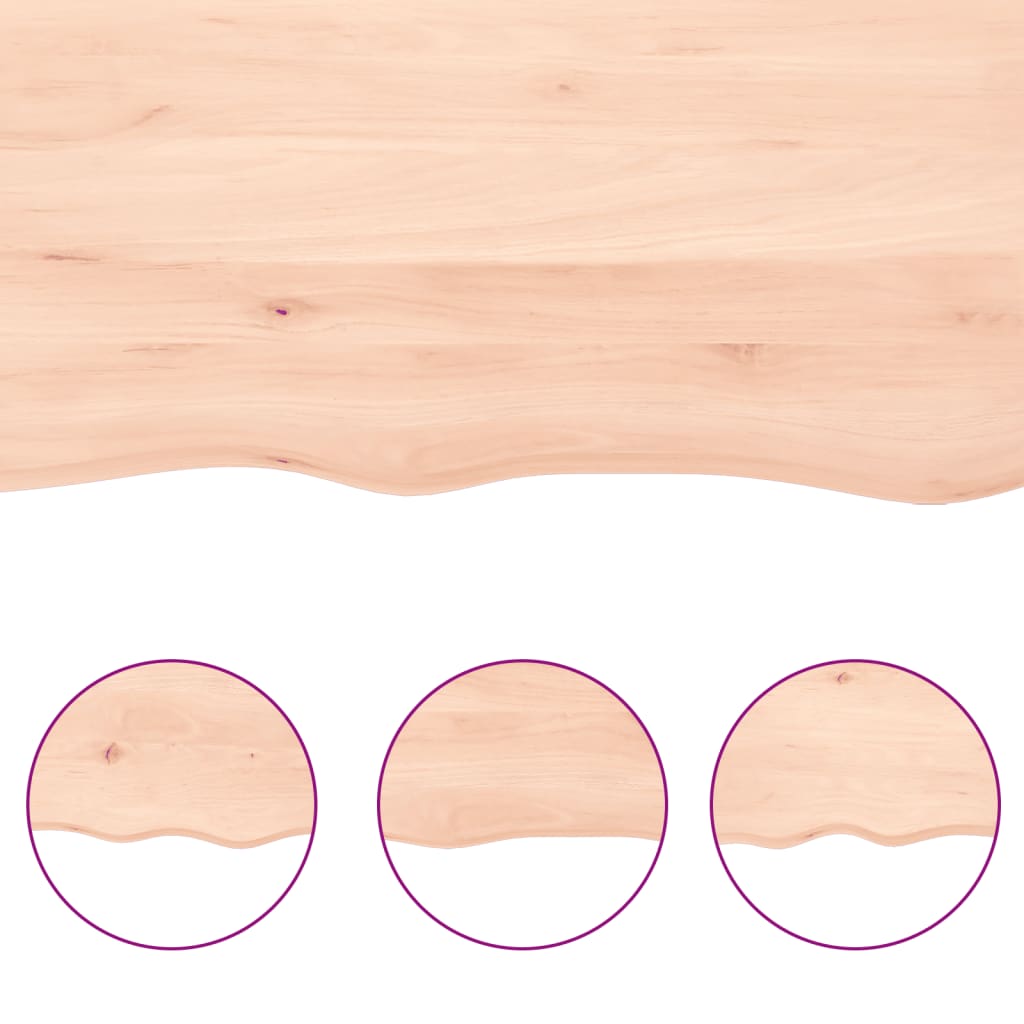 Zidna polica 100x30x(2-4) cm neobrađena masivna hrastovina
