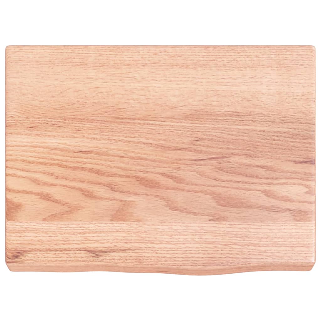 Zidna polica svjetlosmeđa 40x30x(2-4) cm obrađena hrastovina