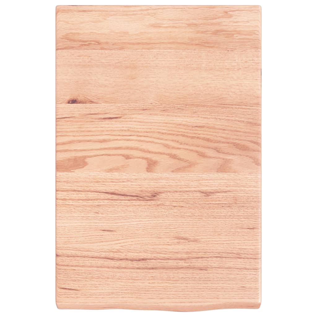 Zidna polica svjetlosmeđa 40x60x(2-4) cm obrađena hrastovina