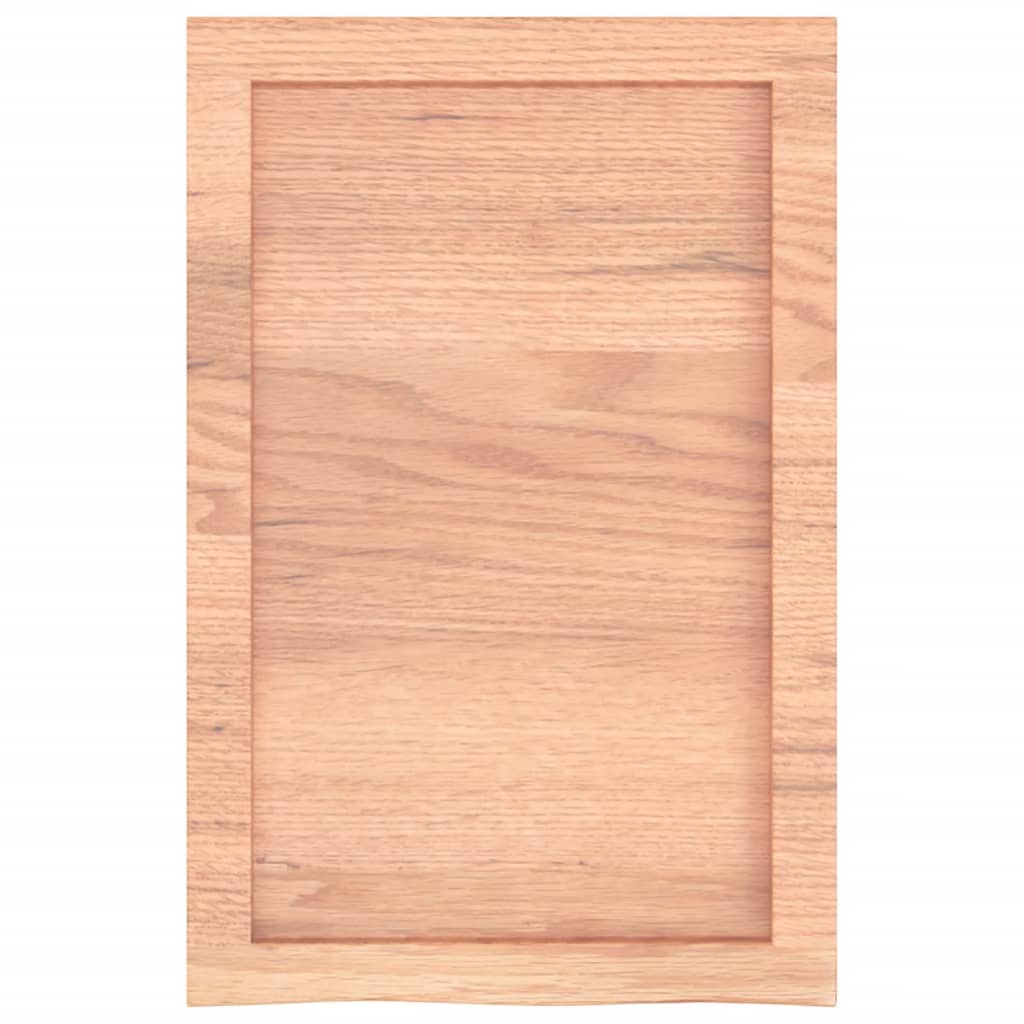 Zidna polica svjetlosmeđa 40x60x(2-4) cm obrađena hrastovina
