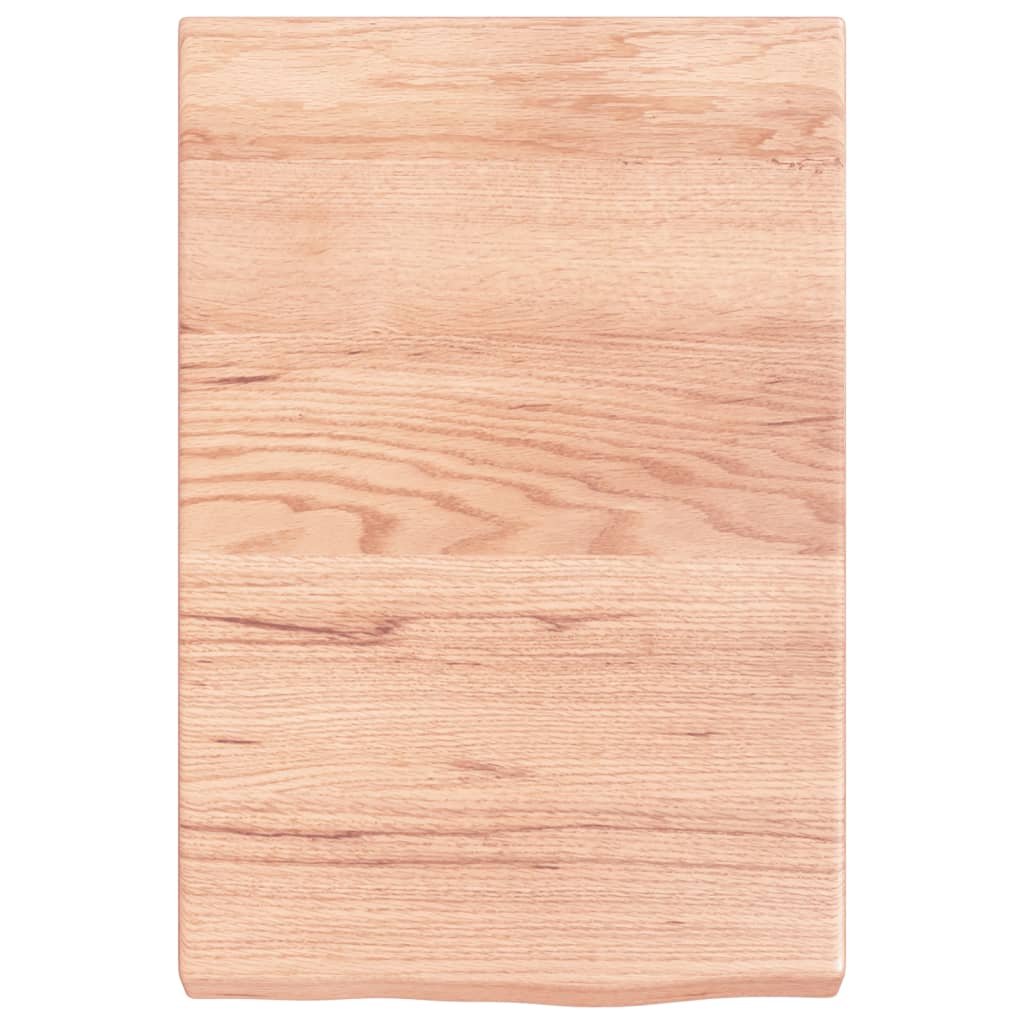 Zidna polica svjetlosmeđa 40x60x(2-6) cm obrađena hrastovina