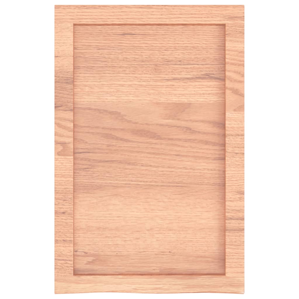 Zidna polica svjetlosmeđa 40x60x(2-6) cm obrađena hrastovina