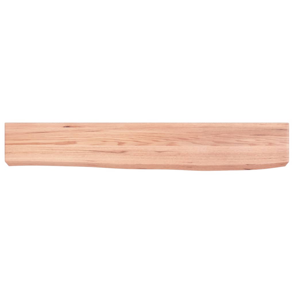 Zidna polica svjetlosmeđa 60 x 10 x 6 cm od obrađene hrastovine