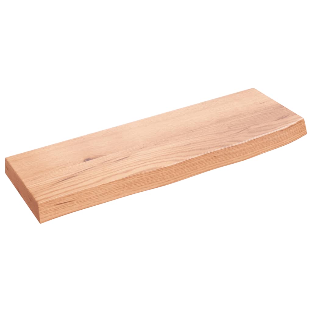 Zidna polica svjetlosmeđa 60 x 20 x 4 cm od obrađene hrastovine