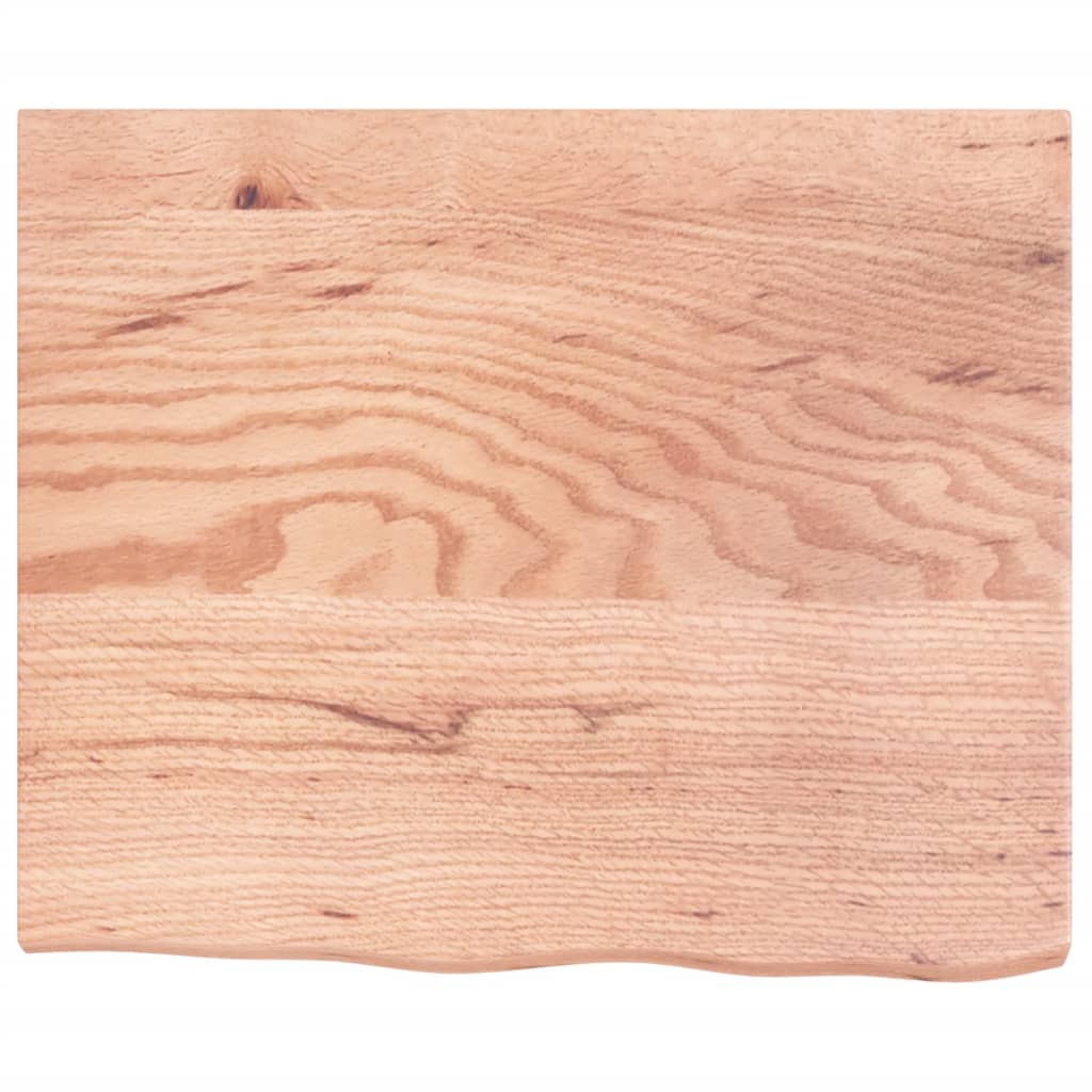 Zidna polica svjetlosmeđa 60x50x(2-4) cm obrađena hrastovina