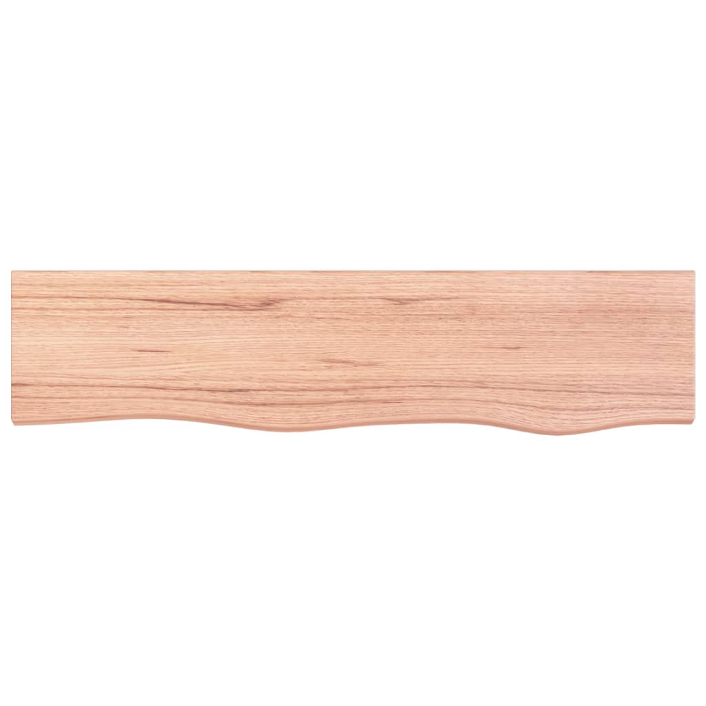 Zidna polica svjetlosmeđa 80 x 20 x 2 cm od obrađene hrastovine
