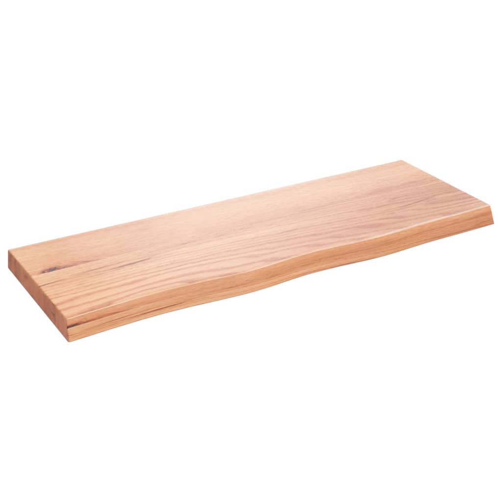 Zidna polica svjetlosmeđa 80x30x(2-4) cm obrađena hrastovina