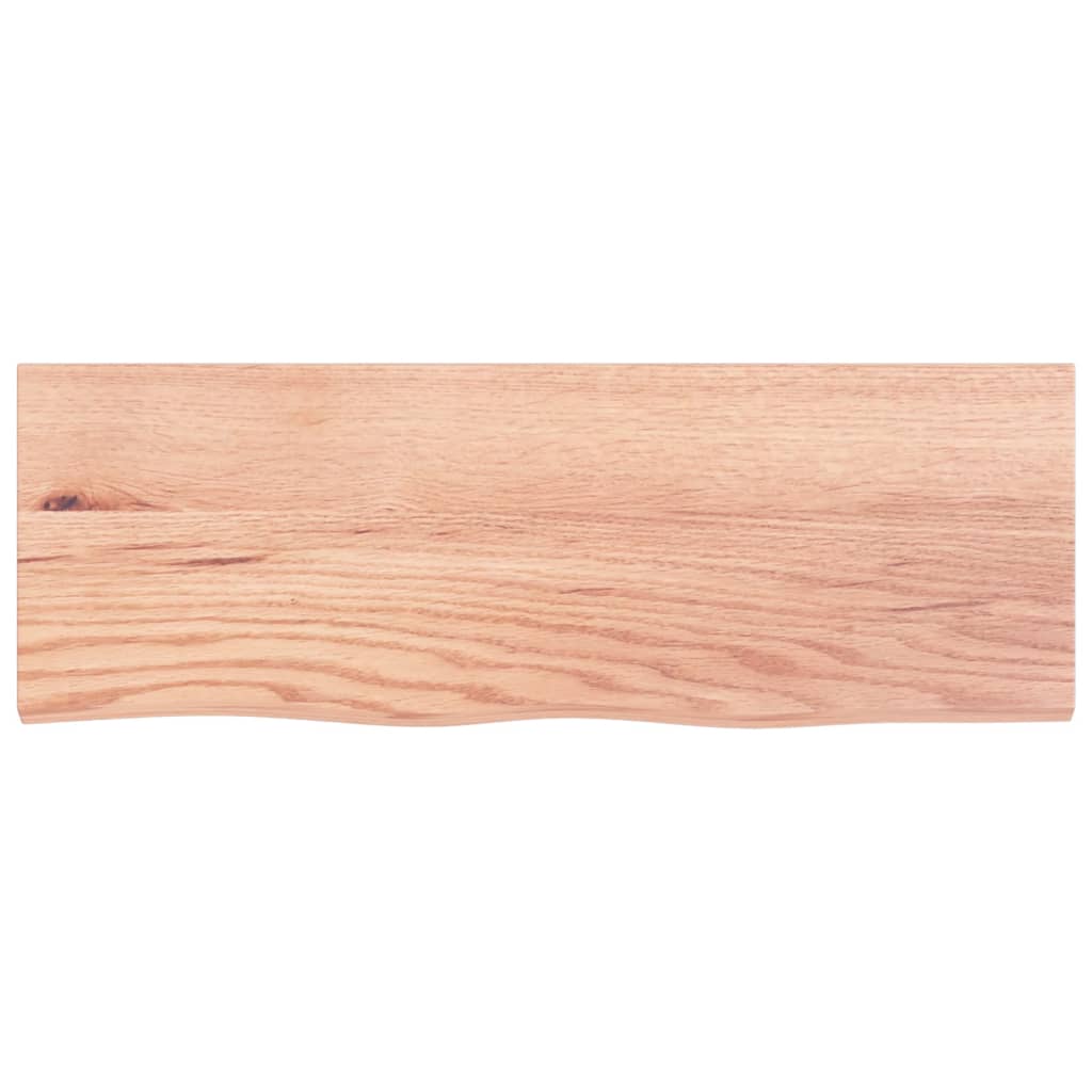 Zidna polica svjetlosmeđa 80x30x(2-4) cm obrađena hrastovina